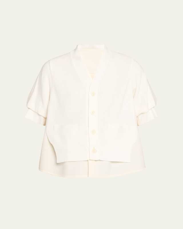 Button-Down Hybrid Knit & Suiting Shirt